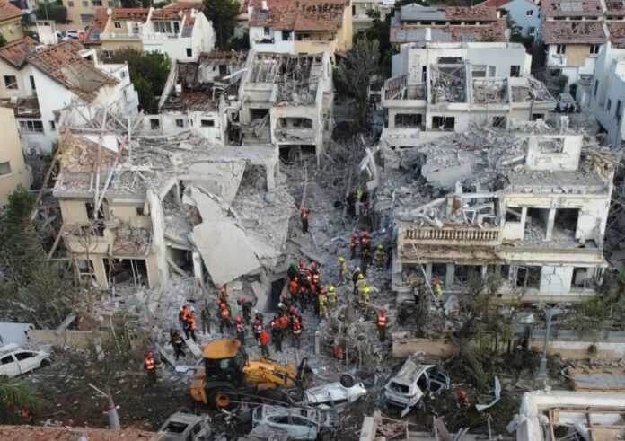 Destruccion en Tel Aviv