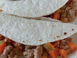 Tacos de guisado de picadillo con vegetales: una opción sabrosa y saludable