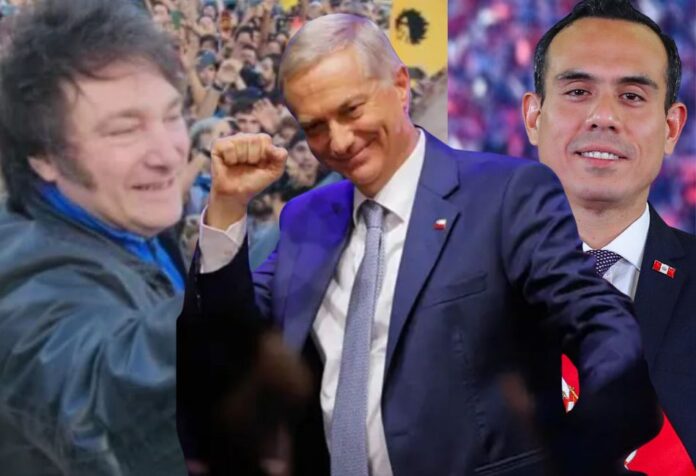 Collage de presidentes latinoamericanos de derecha que han llegado al poder en distintos países de la región.