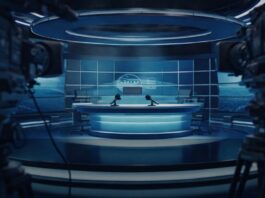 Con odio, la oposición no convence: sólo decepciona a la sociedad Set de televisión para noticiero, sin presentadores, con micrófonos y cámaras encendidas, que sugiere discurso mediático sin representación social.