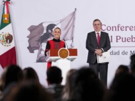 Pilgrim’s Pride y el Plan México: inversión, autosuficiencia y crecimiento con prosperidad El Secretario de Economía Marcelo Ebrard con la Presidenta Claudia Sheinbaum, protagonistas principales del Plan México.