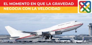 ¿Cómo despega algo que pesa cientos de toneladas? Avión comercial despegando de una pista en un aeropuerto convencional, con la nariz elevada y el tren de aterrizaje aún extendido mientras comienza el ascenso.