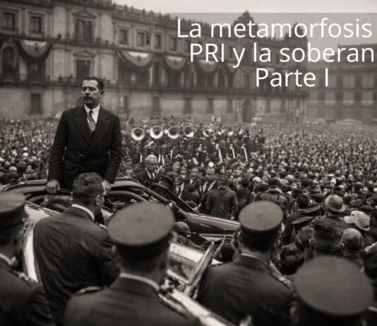 El PRI preneoliberal: autoritarismo con conciencia de Estado (1938–1982) Acto cívico masivo en el Zócalo de la Ciudad de México durante el siglo XX, con el Palacio Nacional al fondo y símbolos del Estado mexicano.