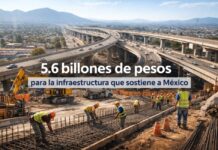 Plan de inversión pública-privada 2026-2030: 5.6 billones de pesos para reactivar el desarrollo nacional Distribuidor vial de varios niveles en construcción, con trabajadores y maquinaria pesada, como representación de la infraestructura estratégica que el Estado busca impulsar mediante inversión pública-privada.