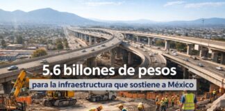 Plan de inversión pública-privada 2026-2030: 5.6 billones de pesos para reactivar el desarrollo nacional Distribuidor vial de varios niveles en construcción, con trabajadores y maquinaria pesada, como representación de la infraestructura estratégica que el Estado busca impulsar mediante inversión pública-privada.