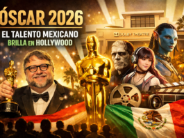 Óscar 2026: el cine mundial celebra a sus ganadores y el talento mexicano vuelve a destacar Imagen conceptual sobre los Premios Óscar 2026 con la estatuilla dorada al centro, el Dolby Theatre de Hollywood al fondo y elementos que representan la participación del talento mexicano en la industria cinematográfica internacional.