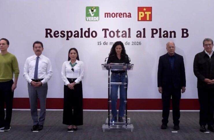 Tras el rechazo de la reforma electoral, Morena y sus aliados cierran filas para impulsar el Plan B Dirigentes de Morena, el Partido Verde y el Partido del Trabajo durante un posicionamiento público en el que manifestaron su respaldo al llamado Plan B electoral.