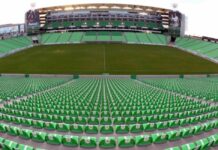 Santos, Mazatlán y Querétaro: la tabla que nadie quiere mirar Estadio Territorio Santos Modelo vacío, con gradas verdes y el campo de juego al centro, sede de Santos Laguna en Torreón.