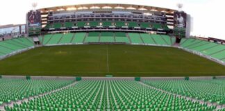 Santos, Mazatlán y Querétaro: la tabla que nadie quiere mirar Estadio Territorio Santos Modelo vacío, con gradas verdes y el campo de juego al centro, sede de Santos Laguna en Torreón.
