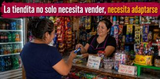 ¿Sigue siendo negocio una tiendita en México? Tienda de abarrotes en colonia mexicana con productos básicos y mostrador atendido por una persona.