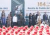 5 de mayo: la historia que le habla al presente Acto oficial del 5 de mayo en Puebla con la presidenta Claudia Sheinbaum, autoridades civiles y militares frente a formación de cadetes.