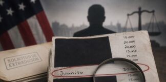 Si no hay pruebas, ¿por qué crece la narrativa de culpabilidad contra Rubén Rocha Moya? Imagen editorial de un documento parcialmente testado con la palabra “Juanito” y una cifra señalada, en contexto de debate político y jurídico sobre la solicitud de extradición contra Rubén Rocha Moya.