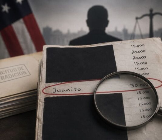 Si no hay pruebas, ¿por qué crece la narrativa de culpabilidad contra Rubén Rocha Moya? Imagen editorial de un documento parcialmente testado con la palabra “Juanito” y una cifra señalada, en contexto de debate político y jurídico sobre la solicitud de extradición contra Rubén Rocha Moya.