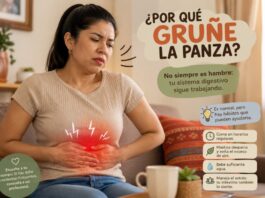 ¿Por qué “gruñe” la panza? La explicación detrás de uno de los sonidos más incómodos del cuerpo Persona sujetándose ligeramente el abdomen mientras escucha sonidos estomacales en un entorno silencioso.