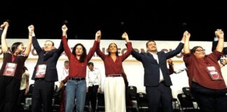 Ariadna Montiel asume Morena: “la tarea no es de escritorio, es de territorio” Ariadna Montiel pronuncia su discurso al asumir la dirigencia nacional de Morena ante militantes y dirigentes del partido.