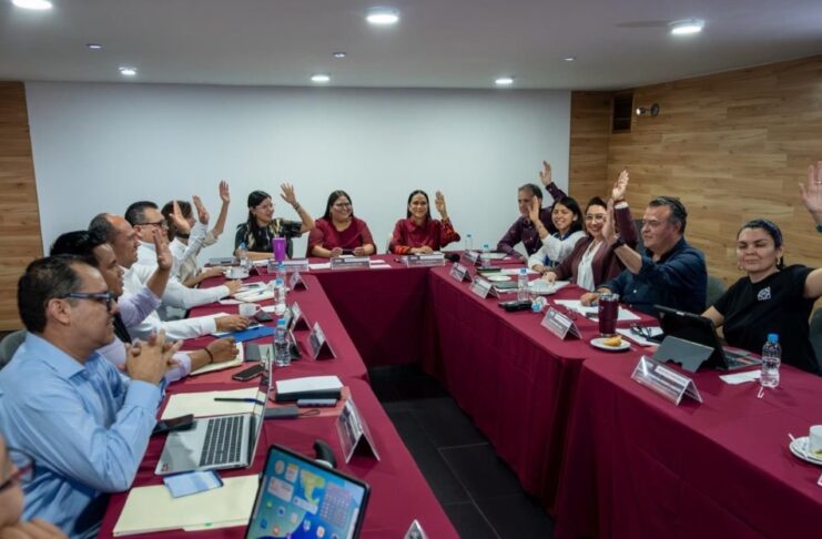Morena y sus aliados alistan proceso para definir coordinaciones estatales rumbo a las elecciones de 2027 Sesión de trabajo de la Comisión Nacional de Elecciones de Morena con integrantes reunidos alrededor de una mesa durante una votación interna relacionada con el proceso rumbo a las elecciones de 2027.