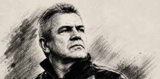 Javier Aguirre: una despedida en paz, pero también con tareas pendientes Ilustración artística en blanco y negro de Javier Aguirre, con estilo de trazos a lápiz y alto contraste, inspirada en los retratos icónicos de figuras históricas, como homenaje a su trayectoria con la Selección Mexicana.