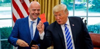 Infantino y el Mundial bajo sospecha Donald Trump y Gianni Infantino durante una reunión en la Casa Blanca; imagen utilizada para ilustrar el debate sobre la independencia de la FIFA.