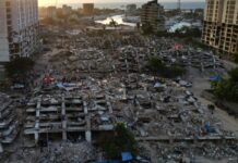 Venezuela enfrenta emergencia nacional tras doble sismo: muertos superan los 3 mil 800 Vista aérea de varios edificios colapsados y extensas áreas cubiertas por escombros tras el doble terremoto ocurrido en Venezuela.
