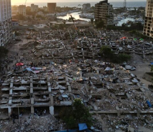 Venezuela enfrenta emergencia nacional tras doble sismo: muertos superan los 3 mil 800 Vista aérea de varios edificios colapsados y extensas áreas cubiertas por escombros tras el doble terremoto ocurrido en Venezuela.