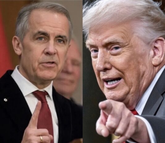Canadá, México y el costo de desafiar a Estados Unidos Mark Carney, primer ministro de Canadá, y Donald Trump, presidente de Estados Unidos, durante la disputa comercial entre ambos países.