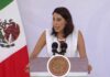 El turismo mexicano crece y rompe récords: el desafío es extender sus beneficios Josefina Rodríguez Zamora, secretaria de Turismo de México, durante su exposición en la conferencia matutina presidencial.