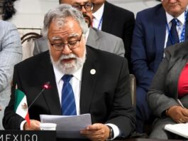 Nicaragua: condenar el autoritarismo no significa renunciar a la soberanía Alejandro Encinas, representante de México ante la OEA, durante la reunión de cancilleres sobre Nicaragua.