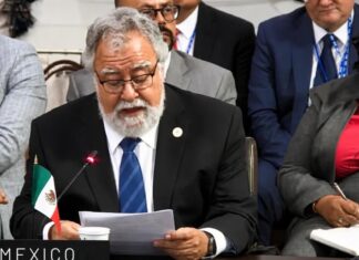 Nicaragua: condenar el autoritarismo no significa renunciar a la soberanía Alejandro Encinas, representante de México ante la OEA, durante la reunión de cancilleres sobre Nicaragua.