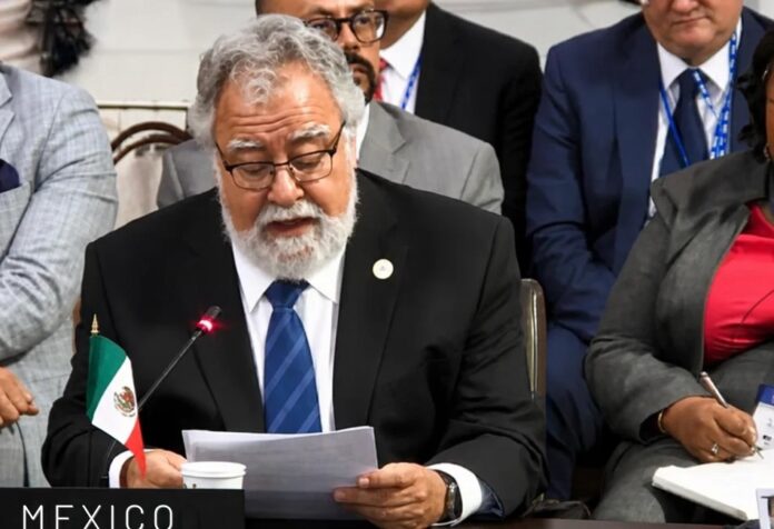 México ante la ONU sobre Nicaragua Alejandro Encinas, representante de México ante la OEA, durante la reunión de cancilleres sobre Nicaragua.