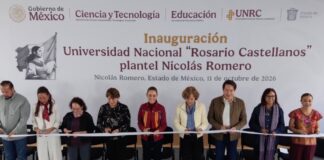 Sheinbaum inaugura sede de la Rosario Castellanos en Nicolás Romero: una universidad que crece en México Corte de listón durante la inauguración del plantel Nicolás Romero de la Universidad Nacional Rosario Castellanos.