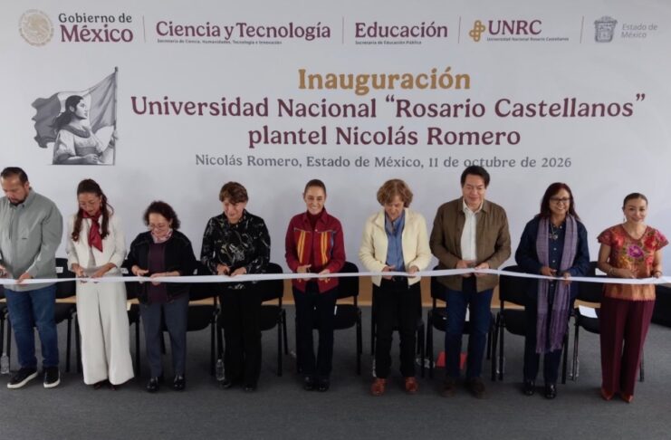 Sheinbaum inaugura sede de la Rosario Castellanos en Nicolás Romero: una universidad que crece en México Corte de listón durante la inauguración del plantel Nicolás Romero de la Universidad Nacional Rosario Castellanos.